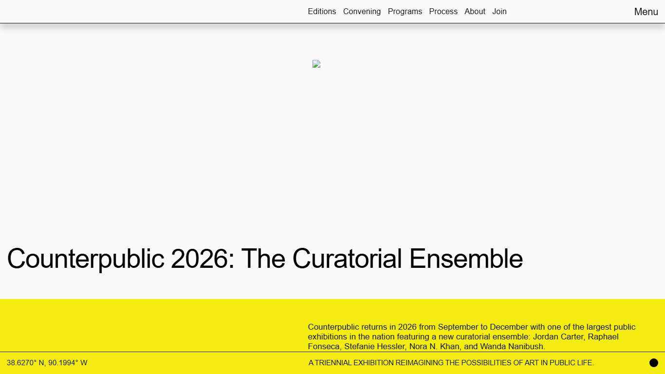 Counterpublic 2026: The Curatorial Ensemble — Counterpublic